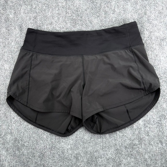 Lululemon Speed Up Shorts Womens 6T Tall Running Black Brief Lined 4" W7AVBT - Picture 1 of 12